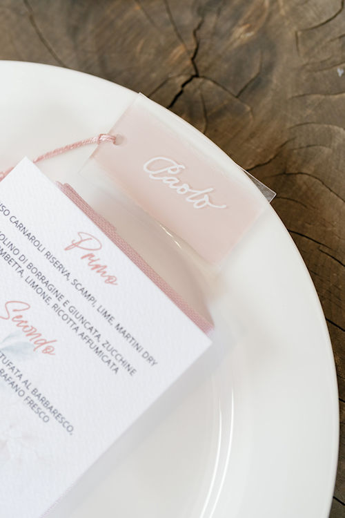 Segnaposto personalizzati per decorazione tavoli matrimonio